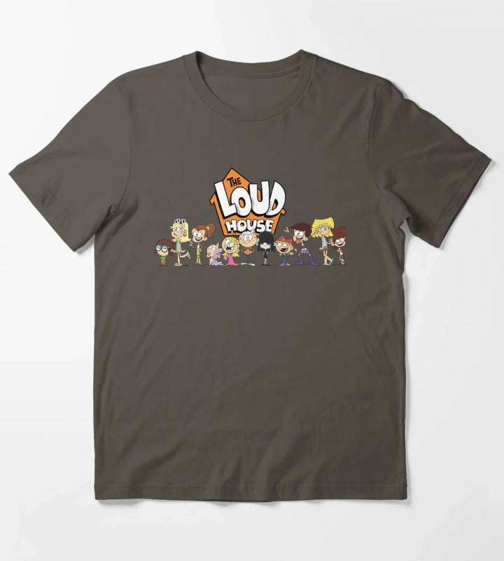 The Loud House Cast In A Row Logo T-Shirt Dark Grey