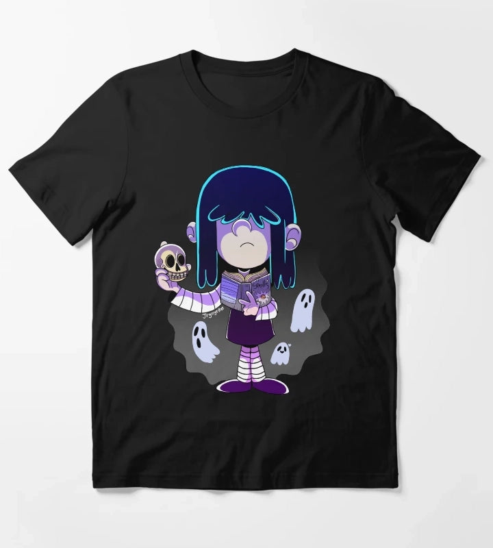 The Loud House Lucy Loud with Spell book and Skull T-Shirt