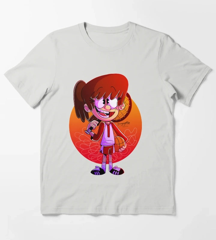 The Loud House Lynn Loud with Sports Stuff T-Shirt Light Grey