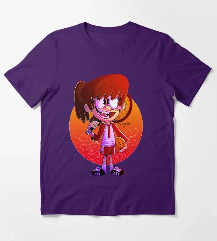 The Loud House Lynn Loud with Sports Stuff T-Shirt Purple