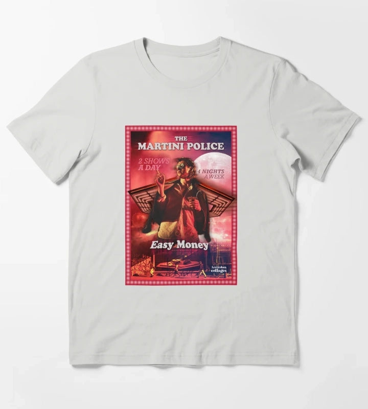 The Martini Police T-Shirt Light Grey