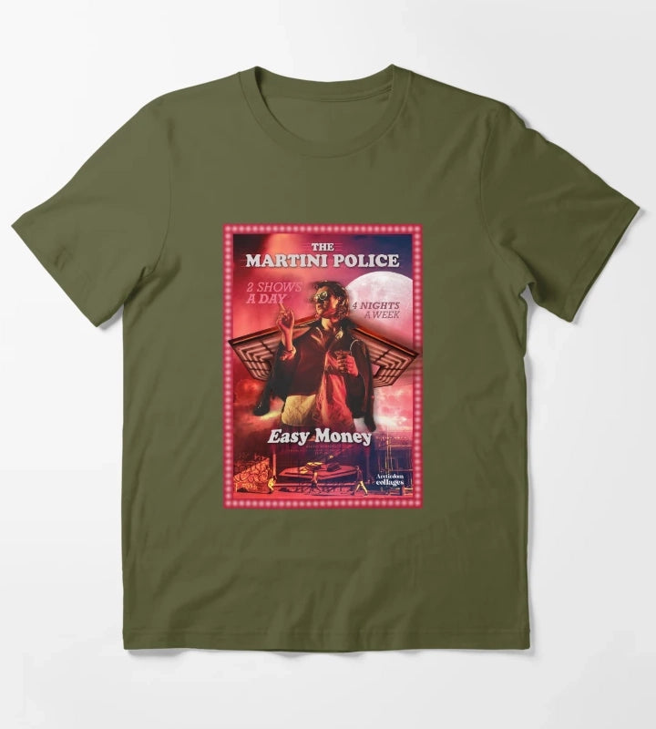 The Martini Police T-Shirt Olive Green