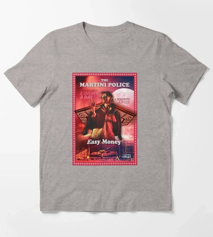 The Martini Police T-Shirt Heather Grey