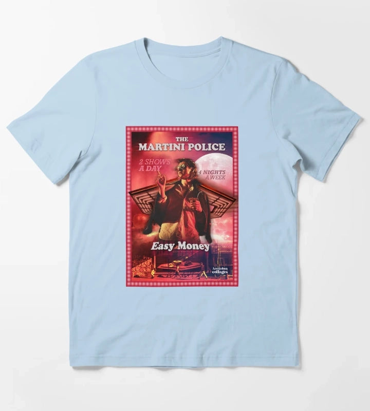 The Martini Police T-Shirt Sky Blue