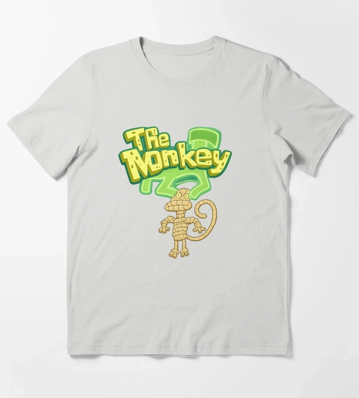 The Monkey SpongeBob Deep Cut T-Shirt Light Grey