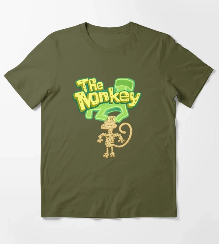 The Monkey SpongeBob Deep Cut T-Shirt Olive Green