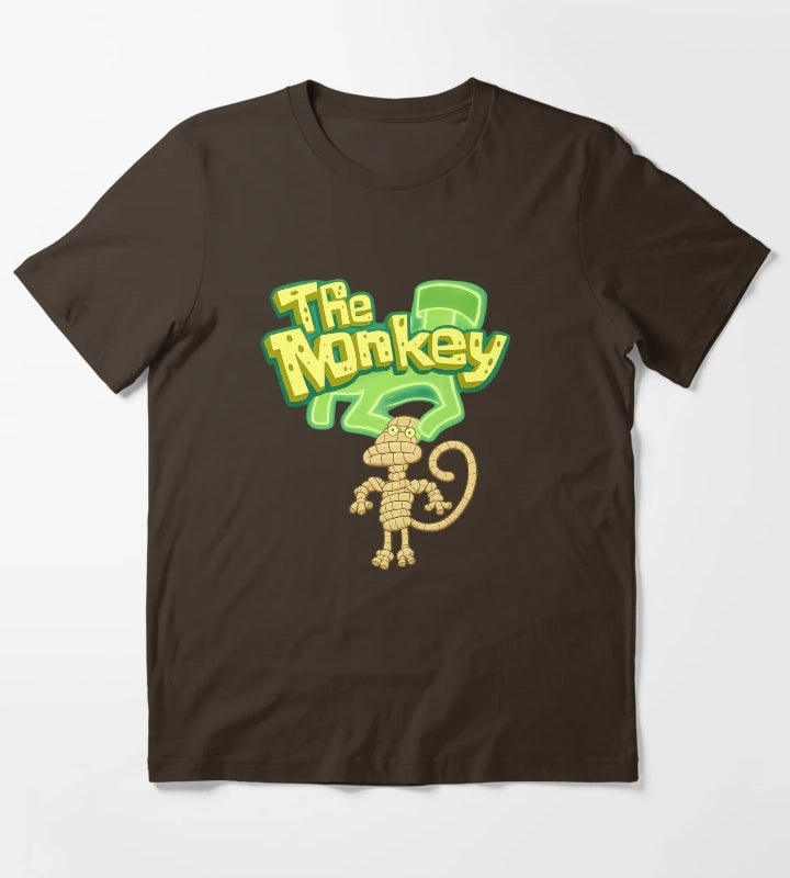 The Monkey SpongeBob Deep Cut T-Shirt Brown