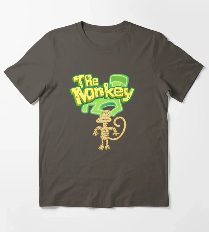 The Monkey SpongeBob Deep Cut T-Shirt Dark Grey