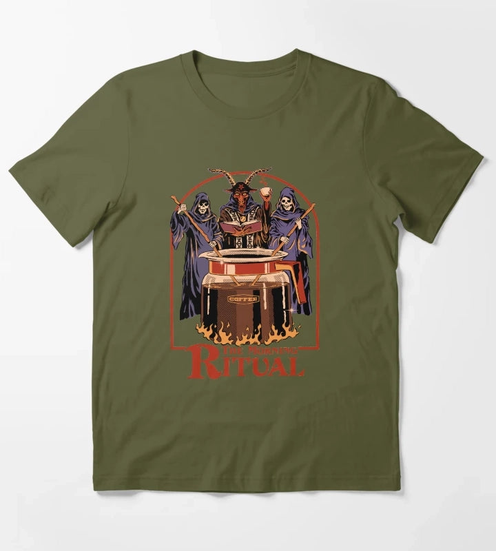 The Morning Ritual T-Shirt Olive Green