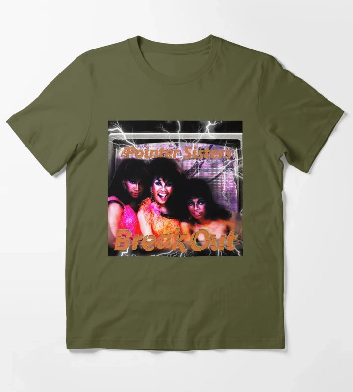 The Pointer Sisters Break Out T-Shirt Olive Green