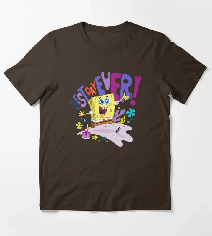 The SpongeBob SquarePants Movie Best Day Ever T-Shirt Brown