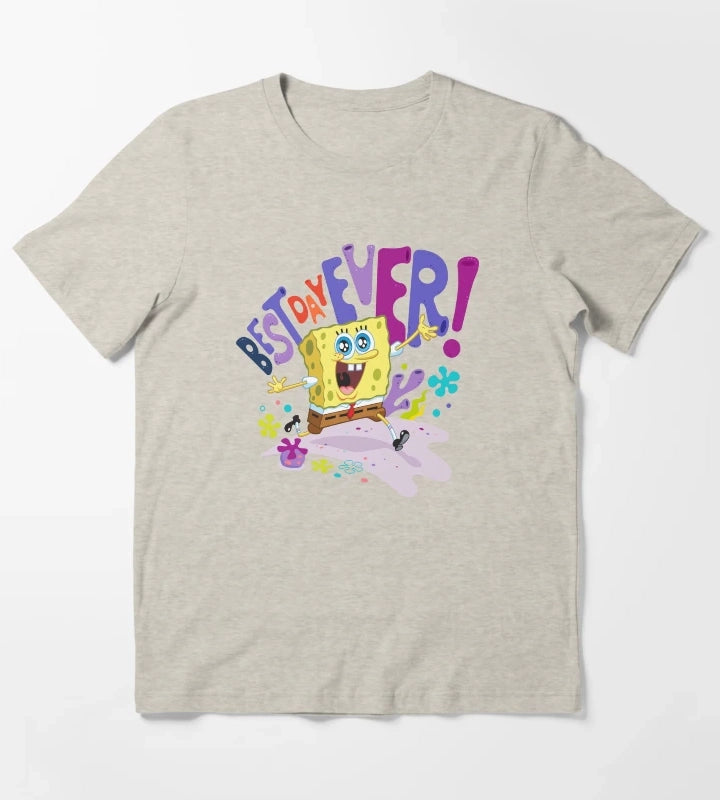 The SpongeBob SquarePants Movie Best Day Ever T-Shirt Cream