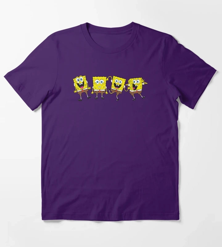 The SpongeBob SquarePants Movie Four Wacky SpongeBob Faces T-Shirt Purple