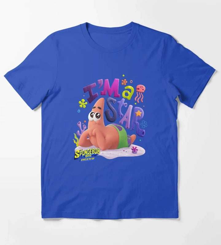 The SpongeBob SquarePants Movie Patrick Im A Star T-Shirt Blue