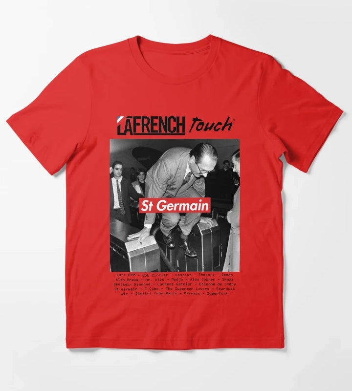 The Tourist St Germain MODEL of The French Touch Jacques Chirac St Germain original HD DESIGN T-Shirt Red