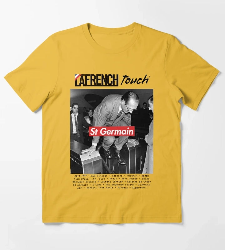 The Tourist St Germain MODEL of The French Touch Jacques Chirac St Germain original HD DESIGN T-Shirt Yellow