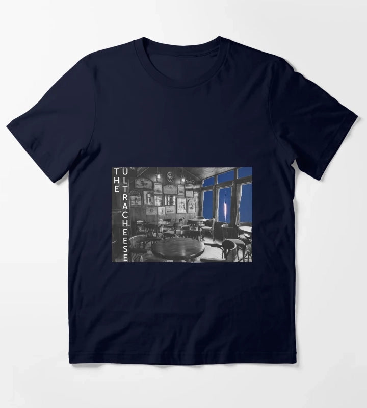 The Ultracheese Tranquility Base Hotel Casino T-Shirt Navy