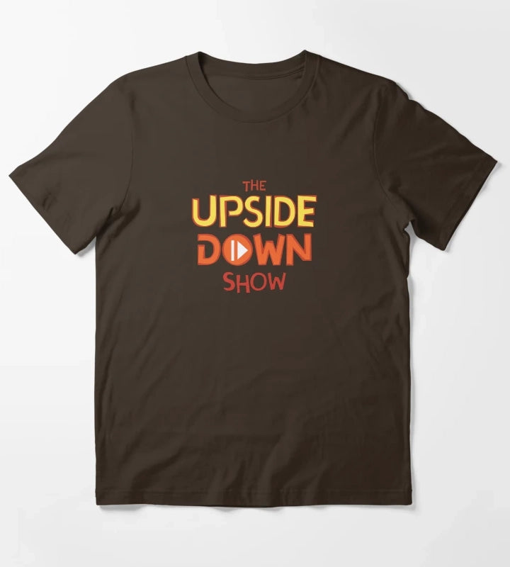 The Upside Down Show Centre Logo T-Shirt Brown