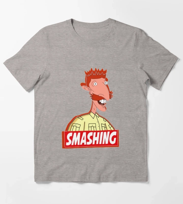 The You Wild 90s Thornberry Funny Chimpanzee Nigel T-Shirt Heather Grey