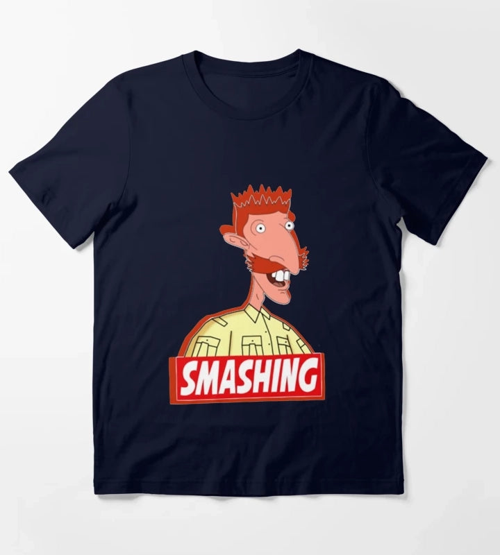 The You Wild 90s Thornberry Funny Chimpanzee Nigel T-Shirt Navy