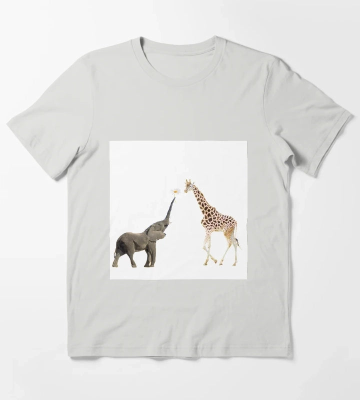 The giraffe and the elephant T-Shirt Light Grey