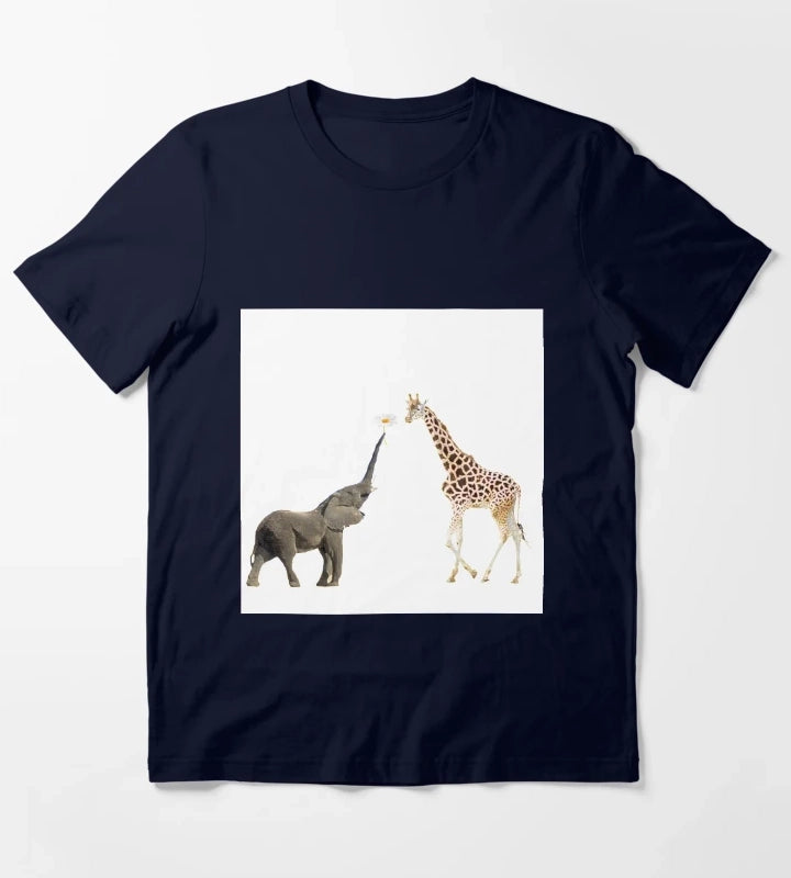 The giraffe and the elephant T-Shirt Navy