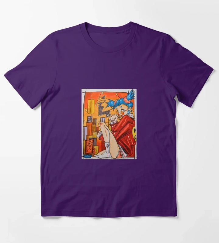 The owl Night Poster T-Shirt Purple
