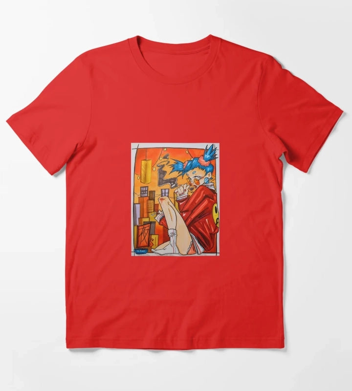 The owl Night Poster T-Shirt Red