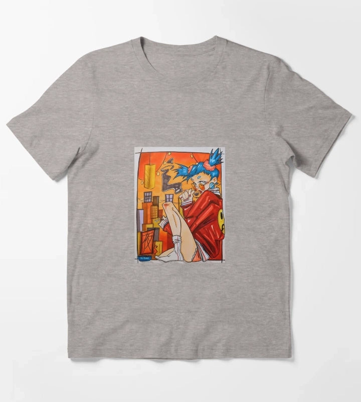 The owl Night Poster T-Shirt Heather Grey