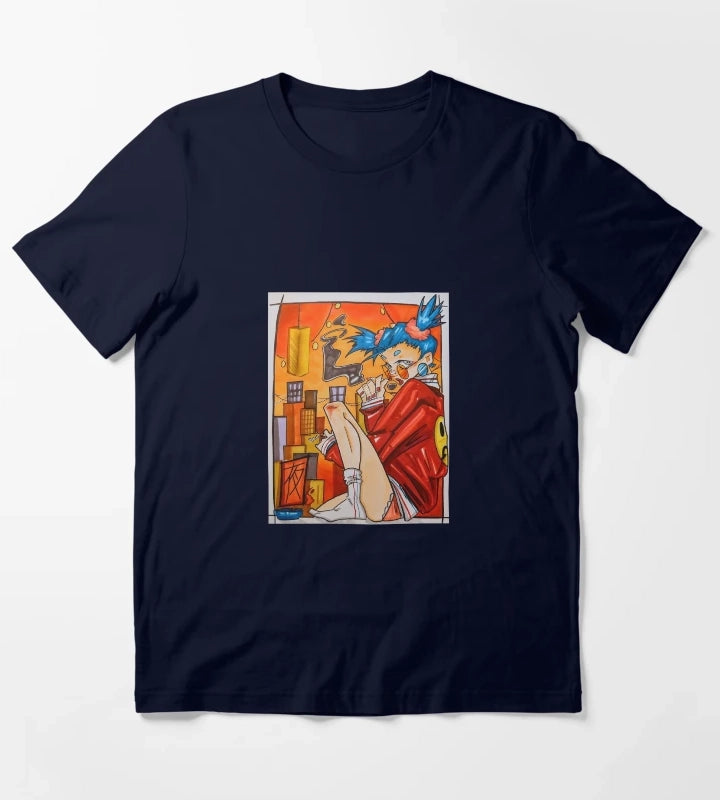 The owl Night Poster T-Shirt Navy
