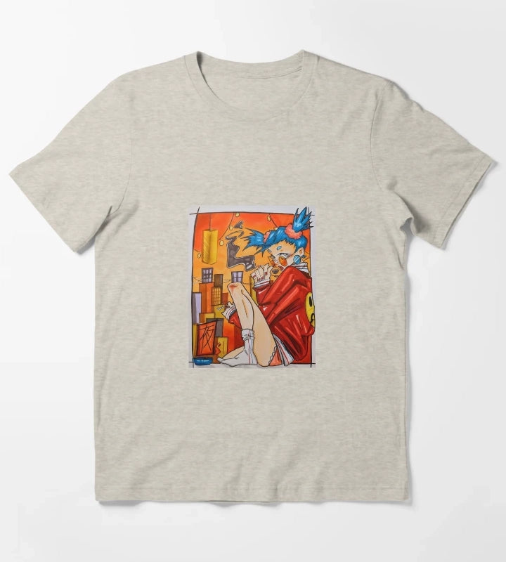 The owl Night Poster T-Shirt Cream
