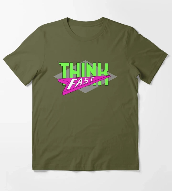 Think Fast T-Shirt Olive Green