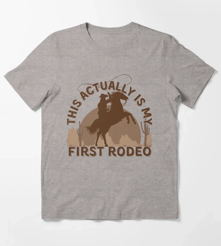 This Actually is my First Rodeo T-Shirt Heather Grey