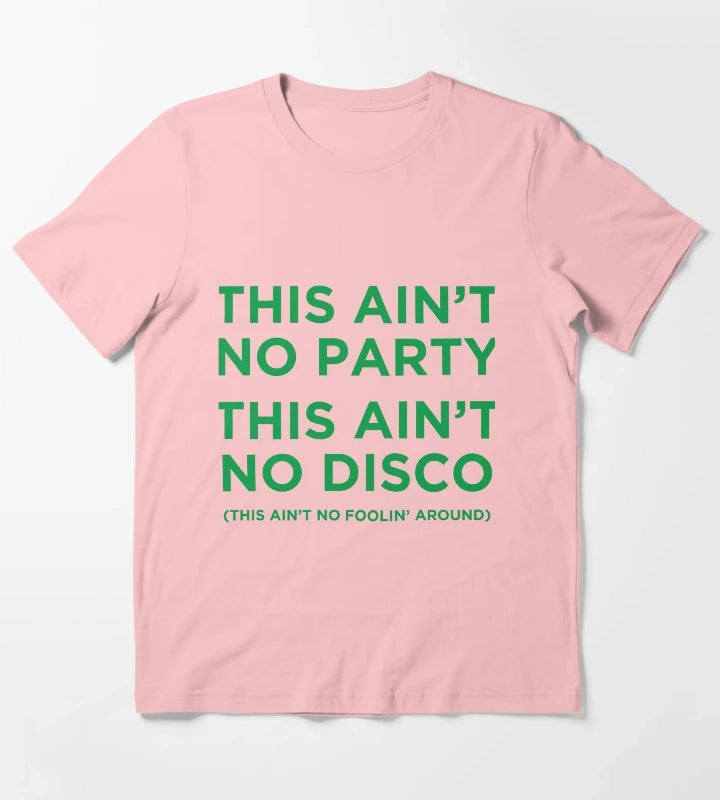 This Aint No Party This Aint No Disco Talking Heads Inspired T-Shirt Dark Grey