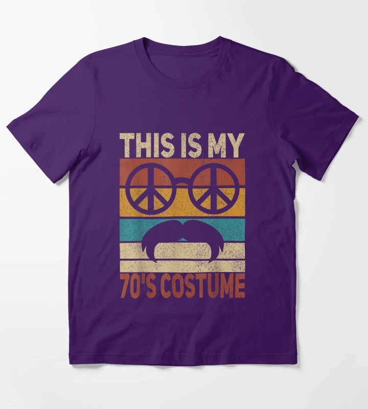 This Is My 70s Costume 70 Styles Men 70s Disco 1970s Outfit TShirt T-Shirt Purple