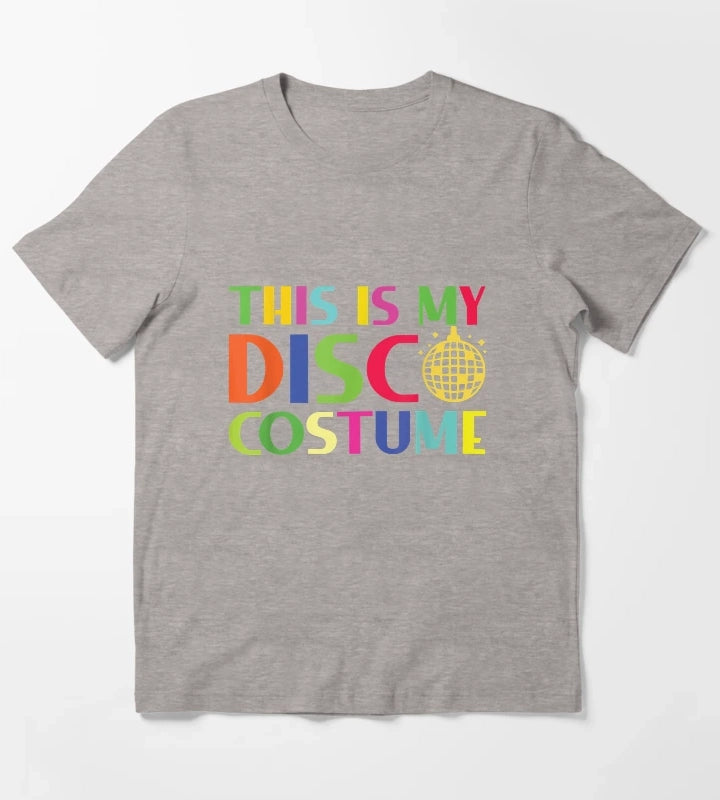 This Is My Disco Costume Funny 70s 80s Party Hippie T-Shirt Heather Grey