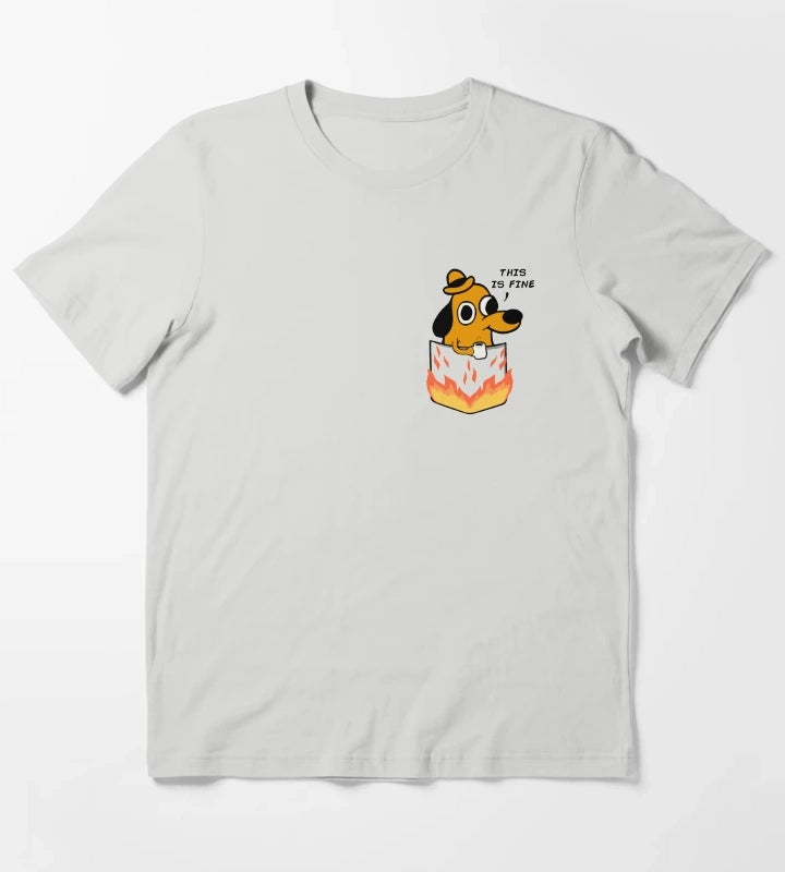 This is fine T-Shirt Light Grey