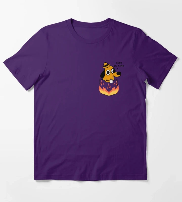 This is fine T-Shirt Purple