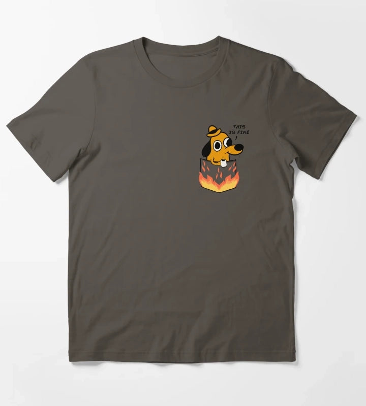 This is fine T-Shirt Dark Grey