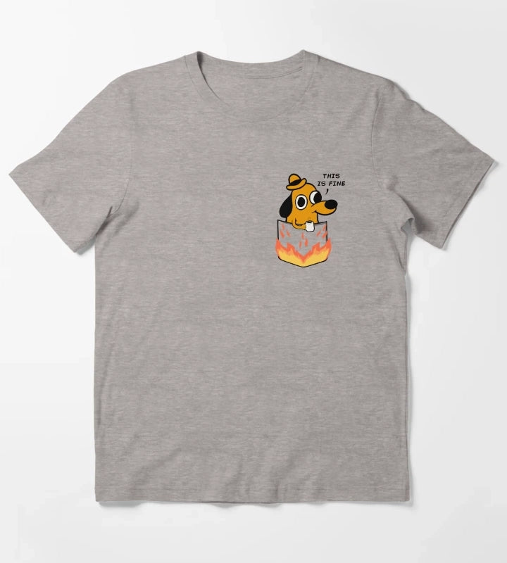 This is fine T-Shirt Heather Grey