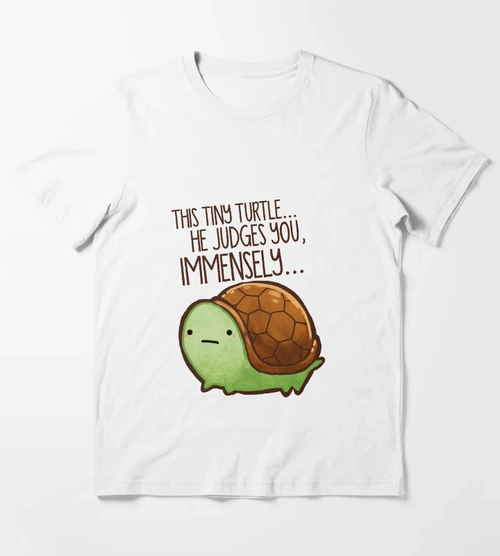 This turtle he judges you T-Shirt White