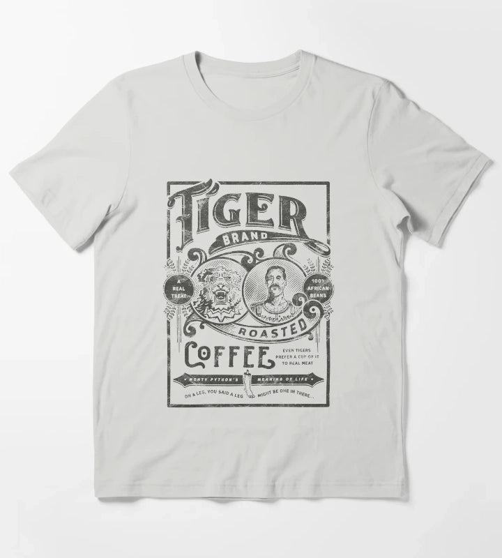 Tiger Brand Coffee T-Shirt Light Grey