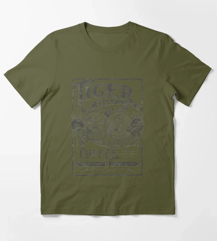 Tiger Brand Coffee T-Shirt Olive Green