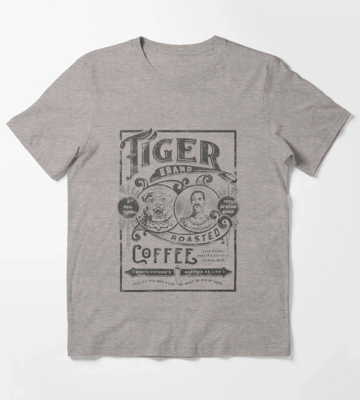Tiger Brand Coffee T-Shirt Heather Grey
