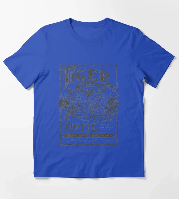 Tiger Brand Coffee T-Shirt Blue