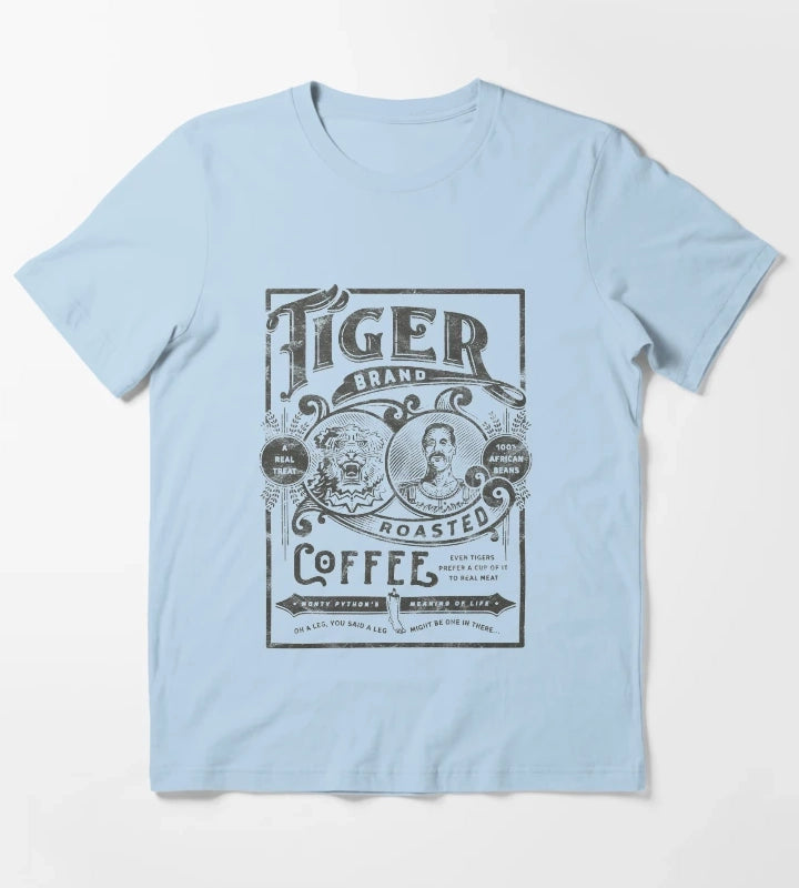 Tiger Brand Coffee T-Shirt Sky Blue