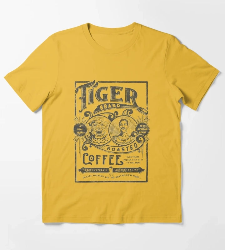 Tiger Brand Coffee T-Shirt Yellow