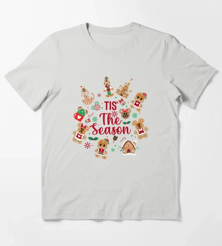 Til The Season Merry Christmas Gingerbread T-Shirt Light Grey