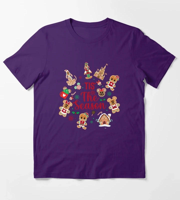 Til The Season Merry Christmas Gingerbread T-Shirt Purple