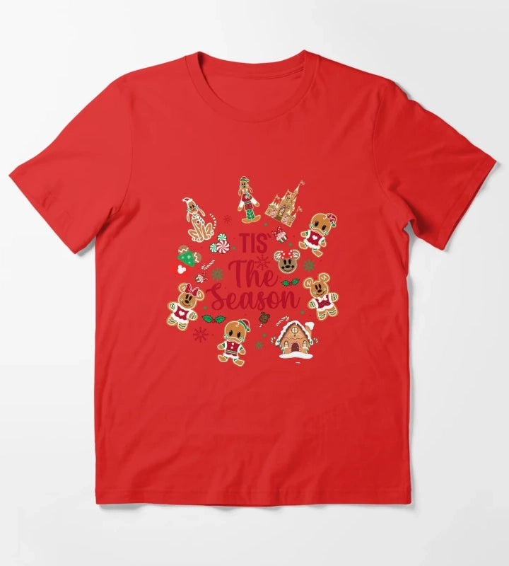 Til The Season Merry Christmas Gingerbread T-Shirt Red